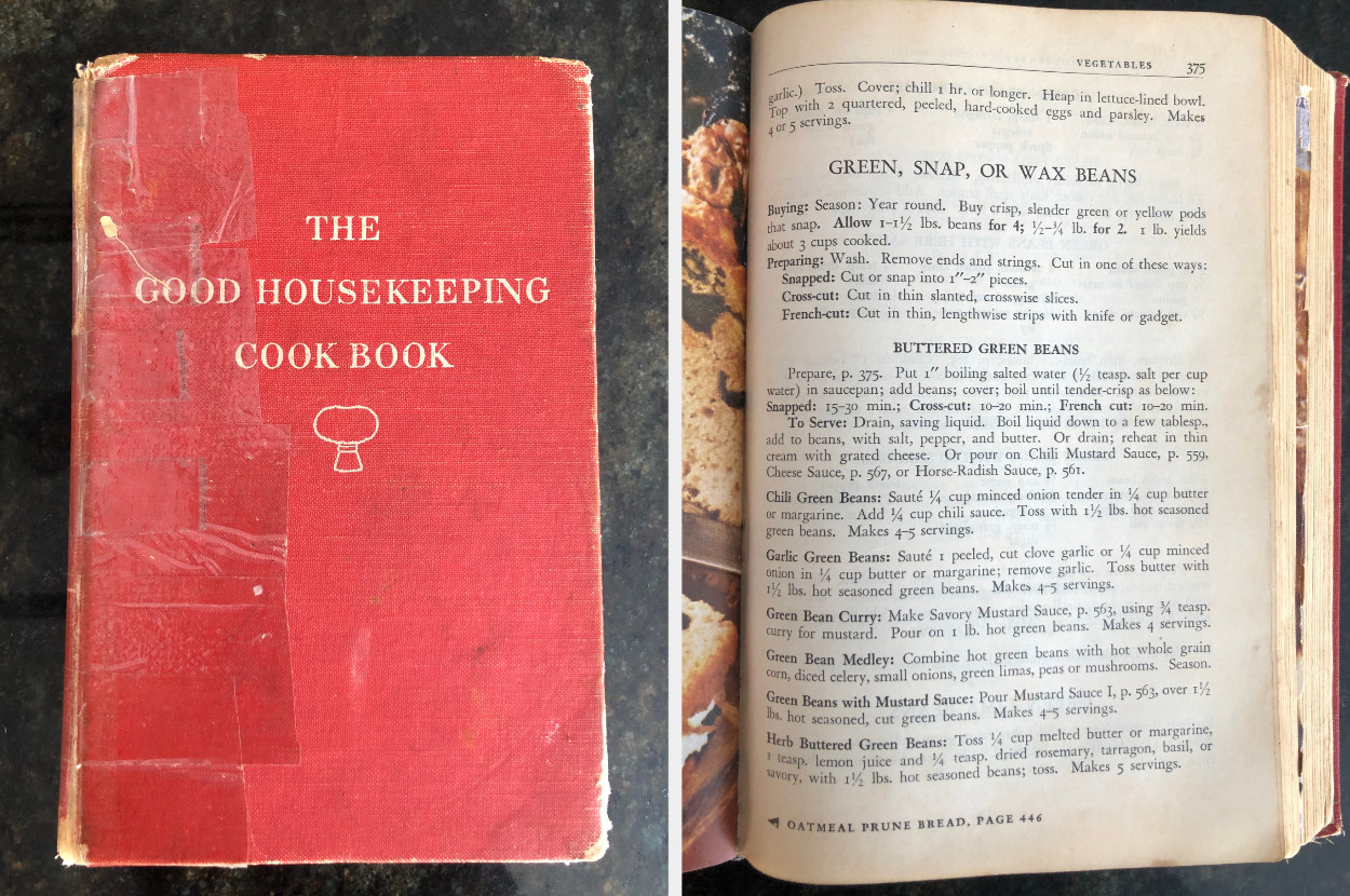 A torn copy of &quot;The Good Housekeeping Cook Book&quot;