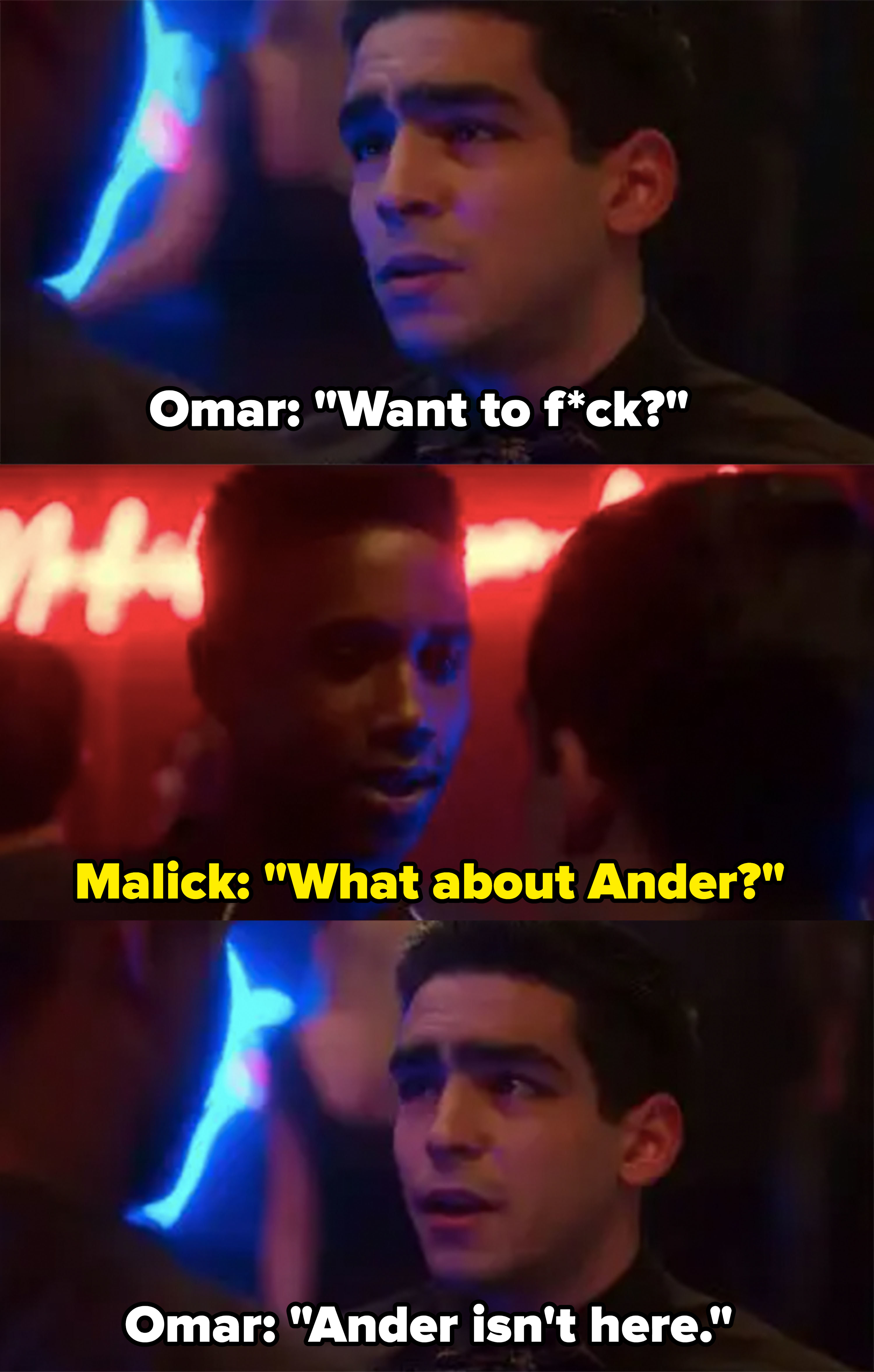 Omar asks Malick if he wants to hook up, says Ander isn&#x27;t there