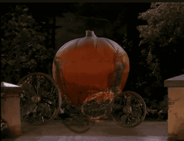 pumpkin transforming into carriage
