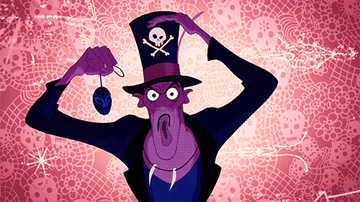 Dr Facilier turning his face into a scary skull in &quot;The Princess and the Frog&quot;