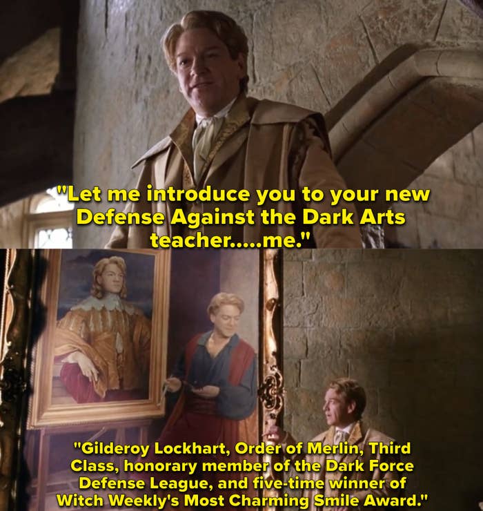 Kenneth Branagh as Gilderoy Lockhart in the movie &quot;Harry Potter and the Chamber of Secrets&quot;.