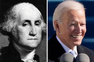 George Washington next to Joe Biden