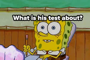 what is his test about? label over boating school episode
