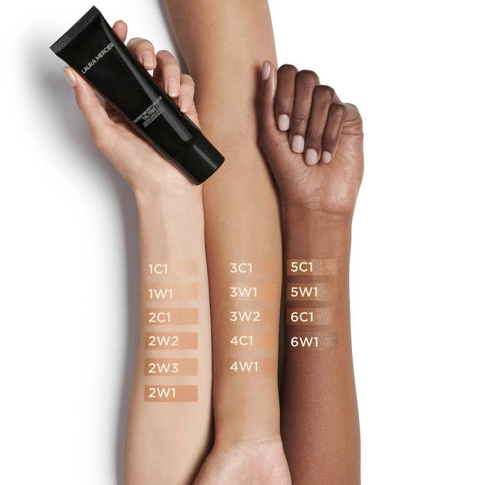 The tinted moisturizer on different skin tones
