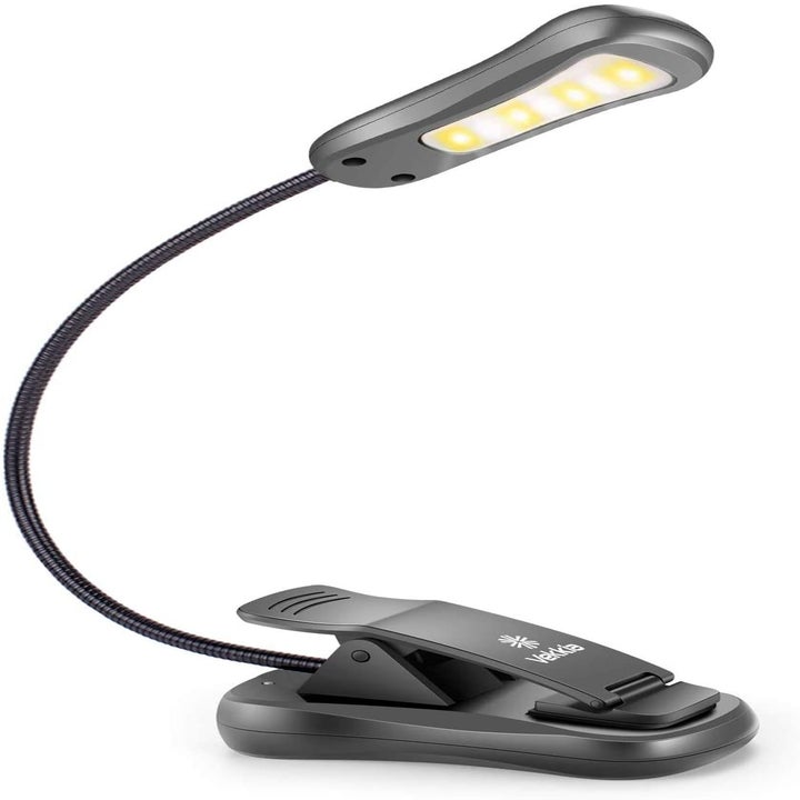 the clip-on reading light in black
