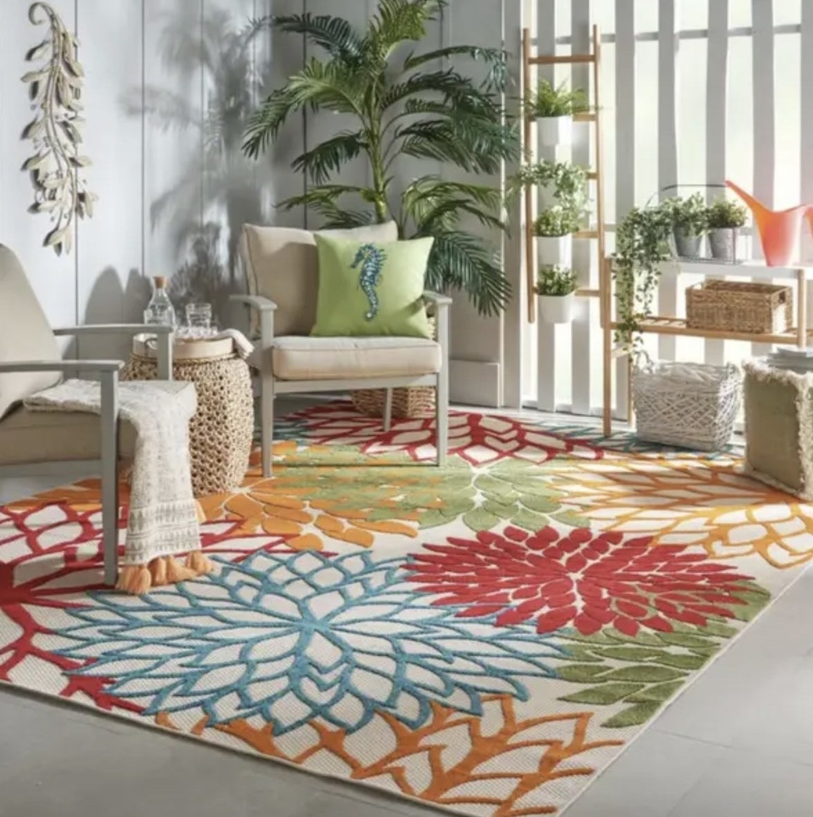 the rug in multicolor