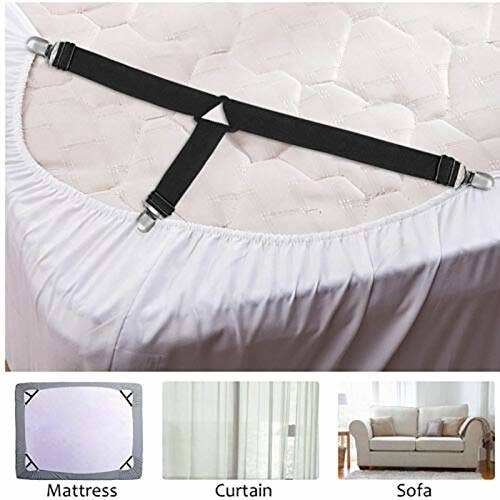 A bedsheet suspender on a bed