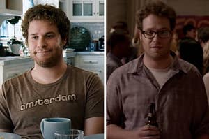 Seth Rogen in Knocked Up and This is the end