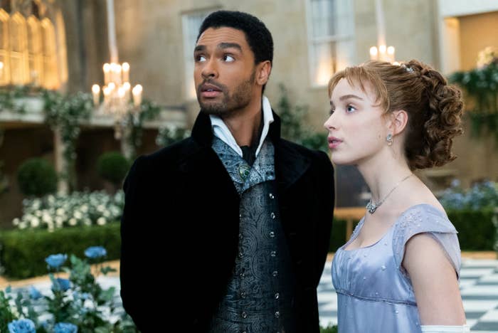 Regé-Jean Page and Phoebe Dynevor as Simon and Daphne in "Bridgerton"