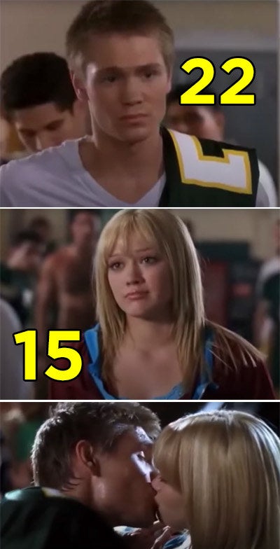 Hilary Duff and Chad Michael Murray kissing in &quot;A Cinderella Story&quot;