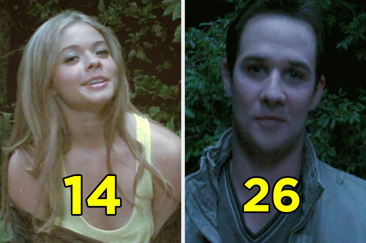 Sasha Pieterse and Ryan Merriman in the woods for a scene in &quot;Pretty Little Liars&quot;