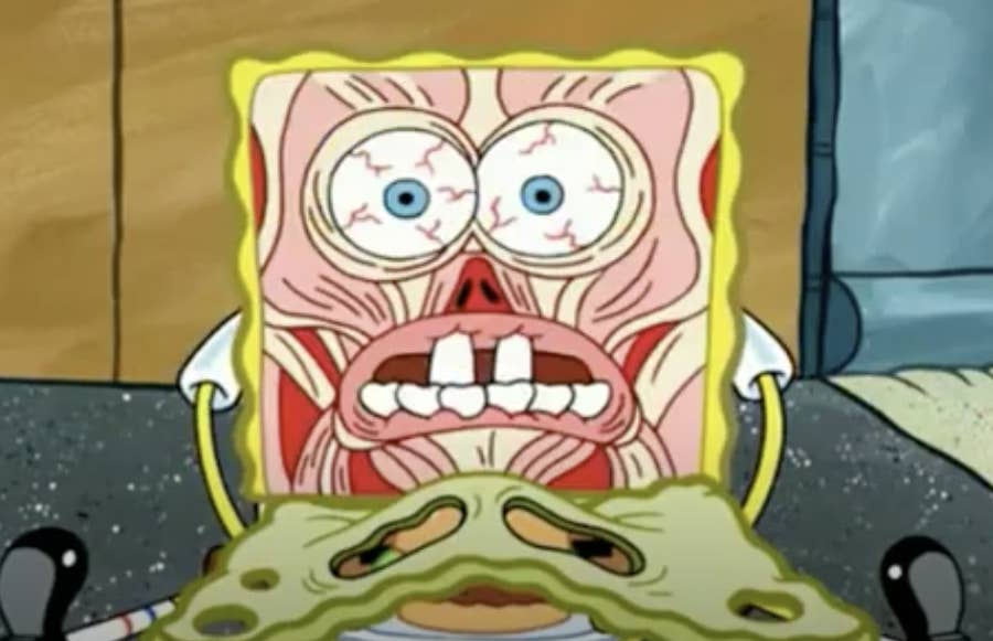 creepy spongebob faces