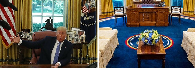 Trump's Oval Office, and Biden's Oval Office