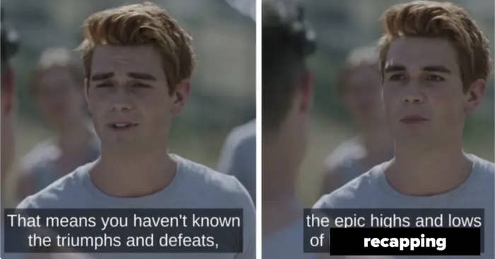 Archie&#x27;s &quot;epic highs and lows of football&quot; speech but about recapping the show