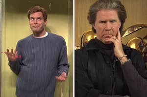 Bill Hader and Will Ferrell performing on Saturday Night Live