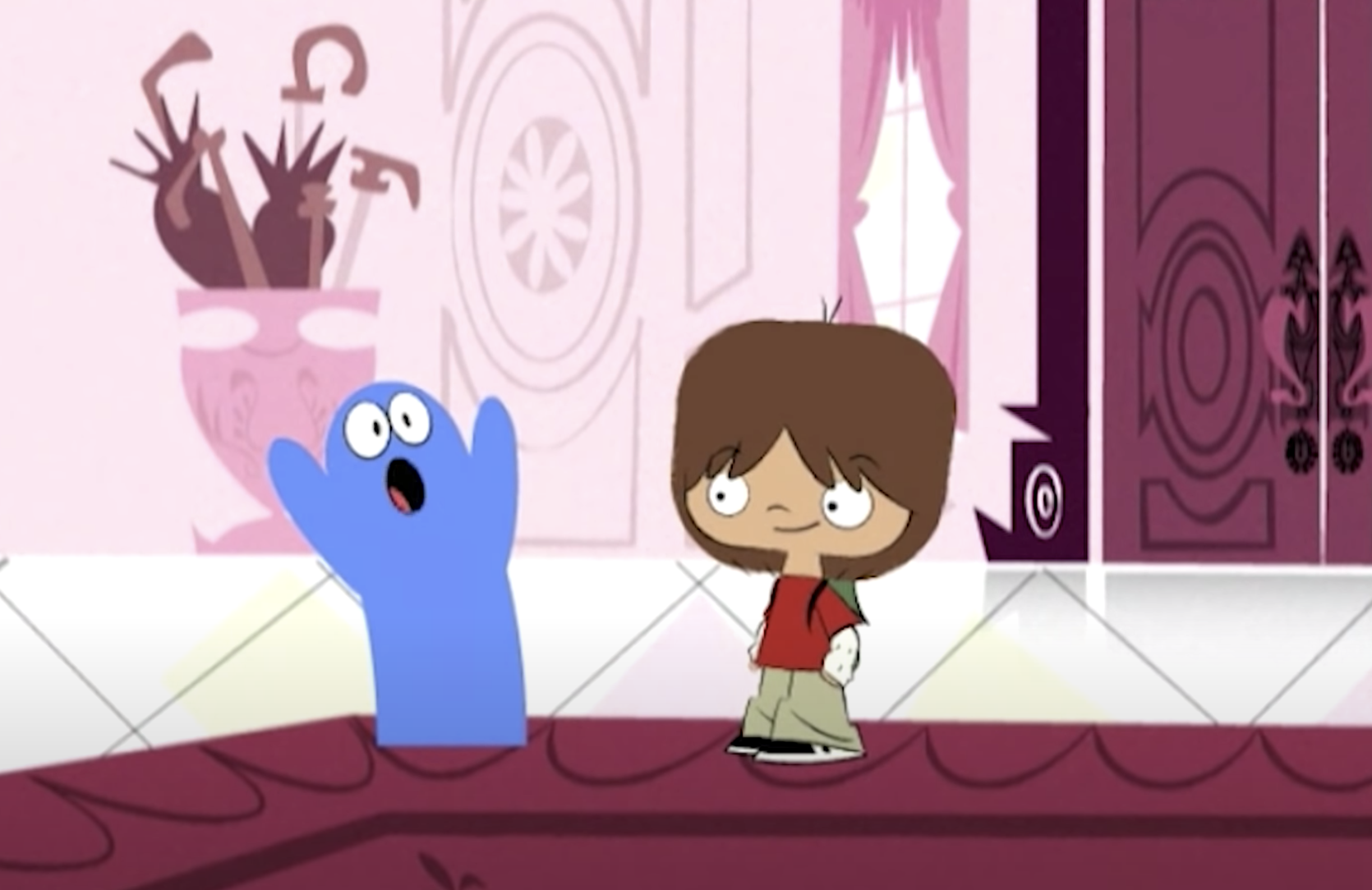 Blue and Mac in Foster&#x27;s home for imaginary friends