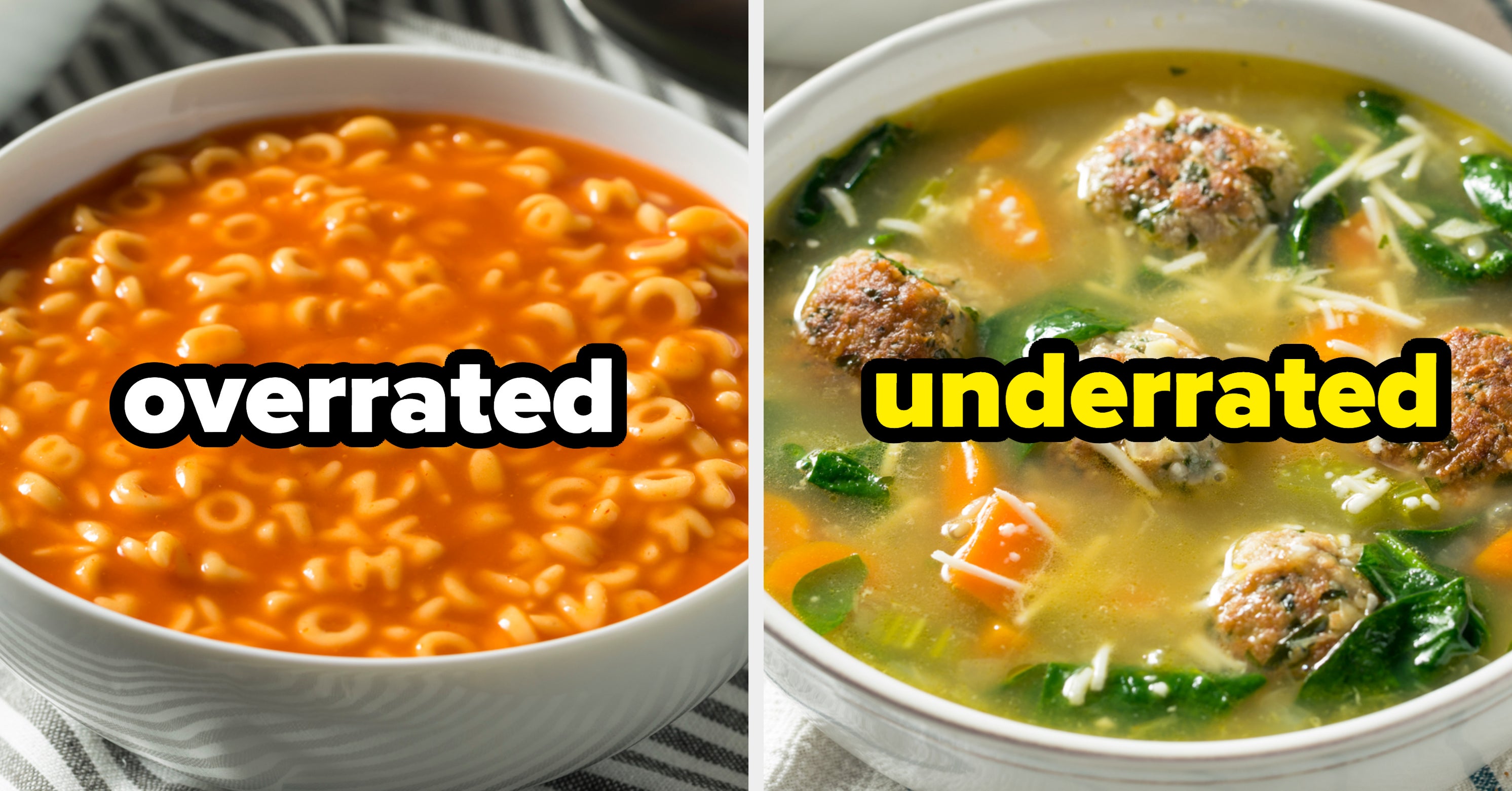 Overrated Underrated Soup Quiz