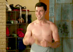 A gif of Max Greenfield from New Girl giving the &quot;go on&quot; gesture