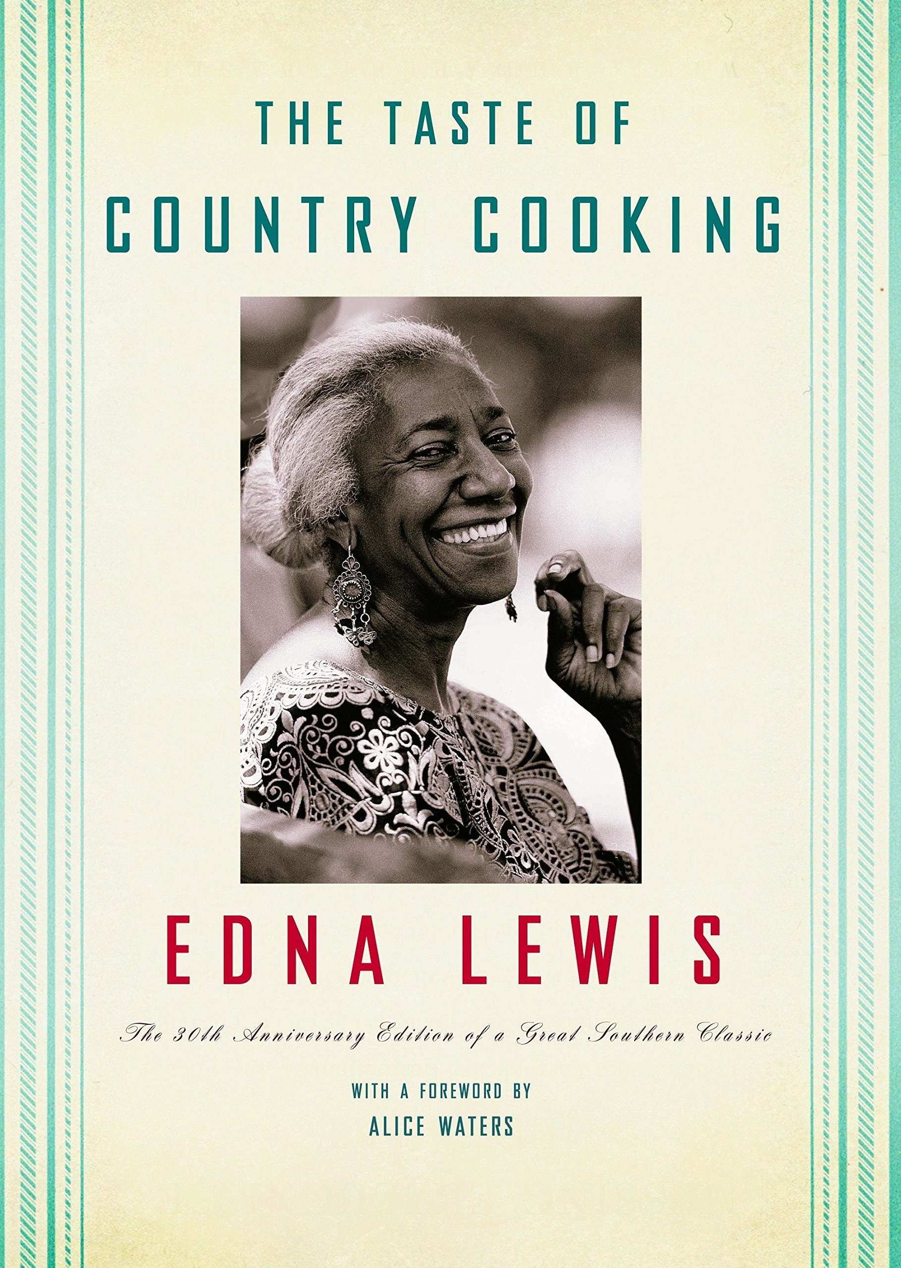 The cover of the book with a black and white portrait of chef and author Edna Lewis