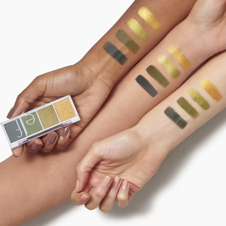 swatches of hot jalapeno palette on their skin tones
