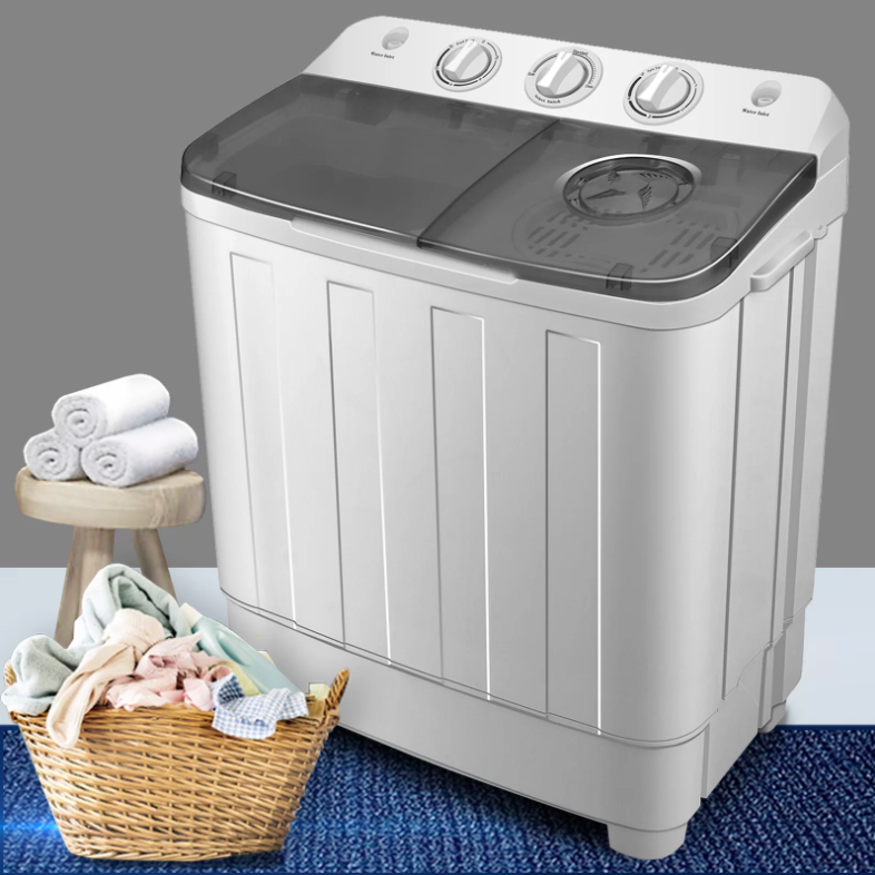 the gray portable washer and dryer unit