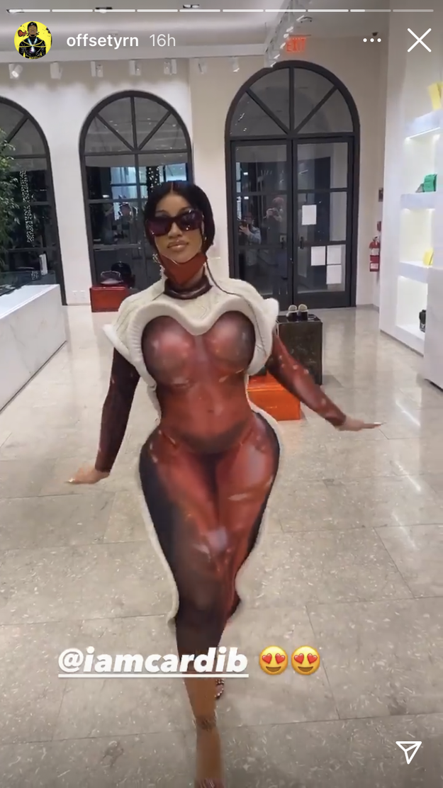 cardi b grey sheer dress #CardiB doing everything to promote her album