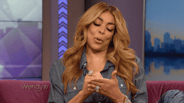 Wendy Williams reviewing receipts