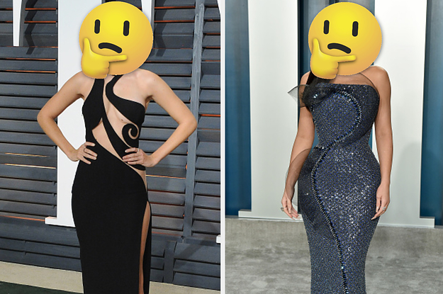 Gigi Hadid and Kylie Jenner are standing at a Vanity event with their faces unrevealed with an emoji