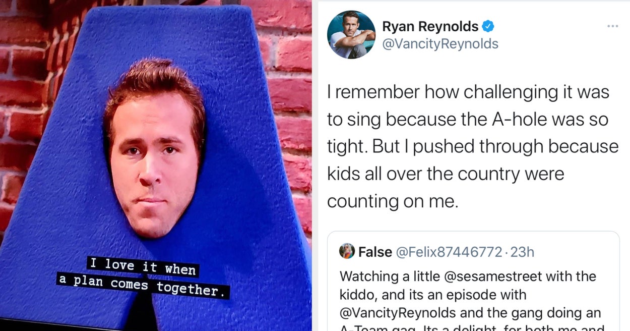 Ryan Reynolds was in Sesame Street and had an NSFW tweet about it