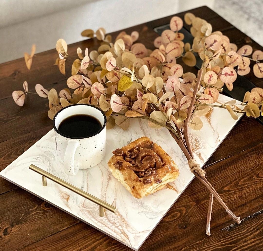 the marble lucite tray 