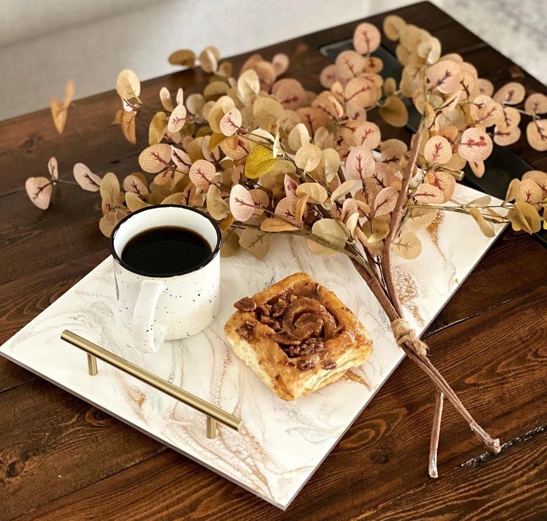 the marble lucite tray