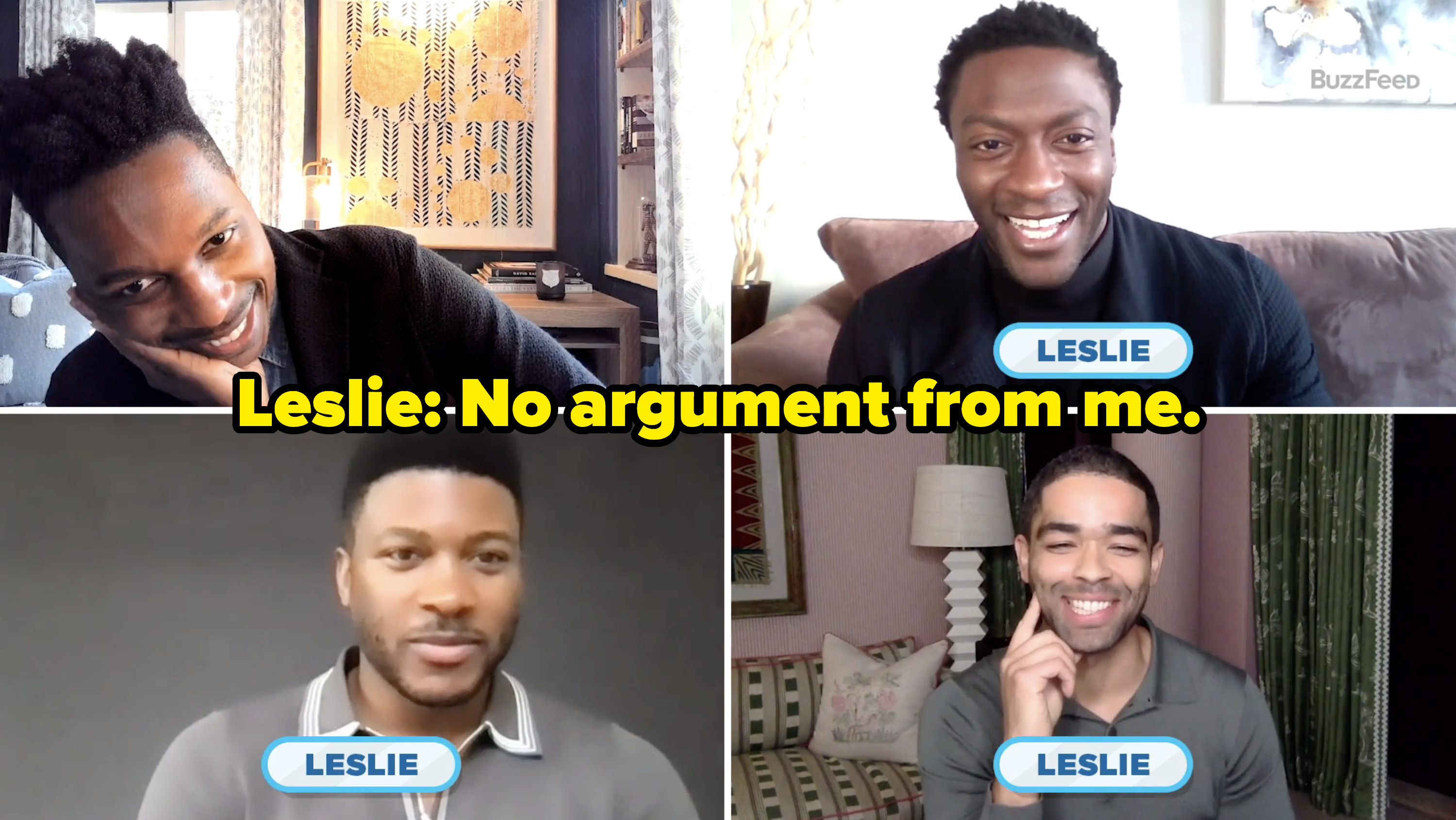 Leslie says &quot;No arguments from me&quot;