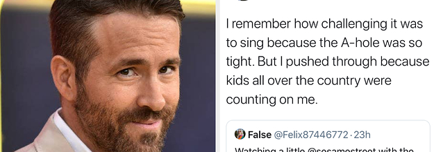 Ryan Reynolds Was On Sesame Street And Had A NSFW Tweet About It