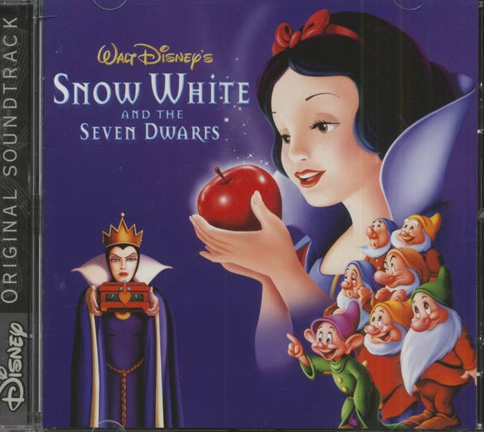 CD cover for the early 2000s release of the Snow White soundtrack