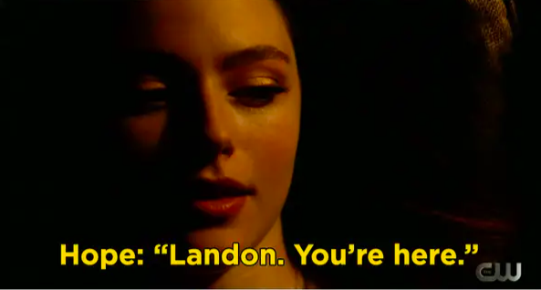 Hope wakes up: &quot;Landon, you&#x27;re here&quot;