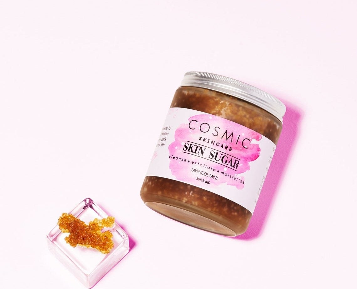 Scrub inside labeled jar 