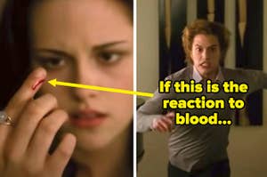 If Jasper from "Twilight" attacks at a little bit of blood, then...