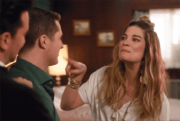 Alexis doing her nose boop on Patrick in Schitt&#x27;s Creek