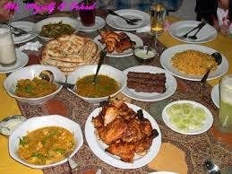 pakistani cuisine on a food cloth referred to as dastarkhuwan in pakistan 