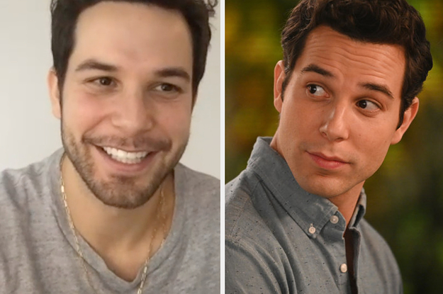Skylar Astin and Max from