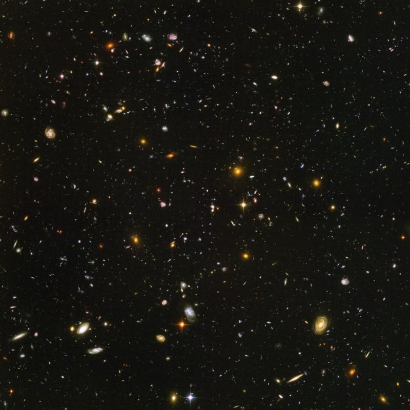 Photo of many galaxies