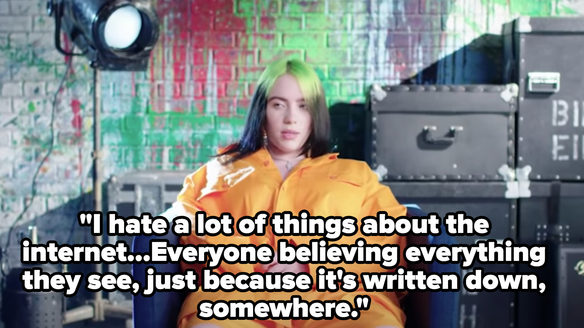 &quot;I hate a lot of things about the internet...Everyone believing everything they see, just because it&#x27;s written down somewhere&quot;