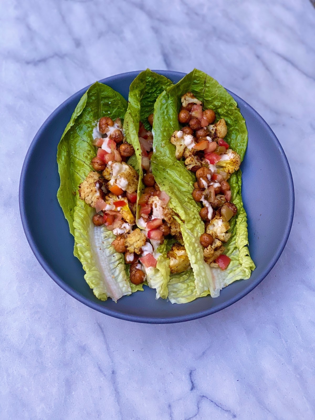 Cauliflower chickpea tacos