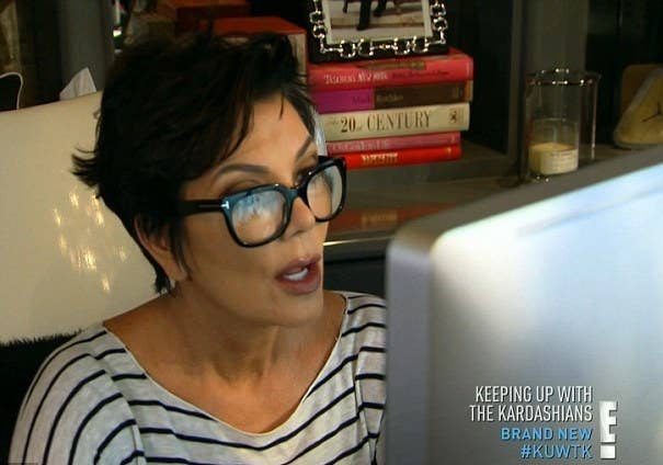 Kris Jenner at a computer