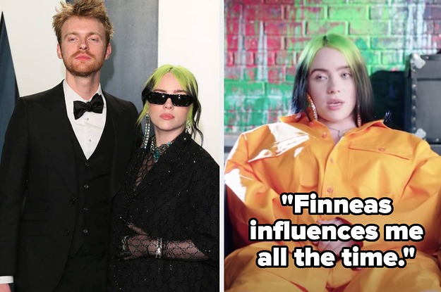 Billie Eilish and Finneas with Billie saying