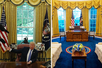 Trump's Oval Office, and Biden's Oval Office