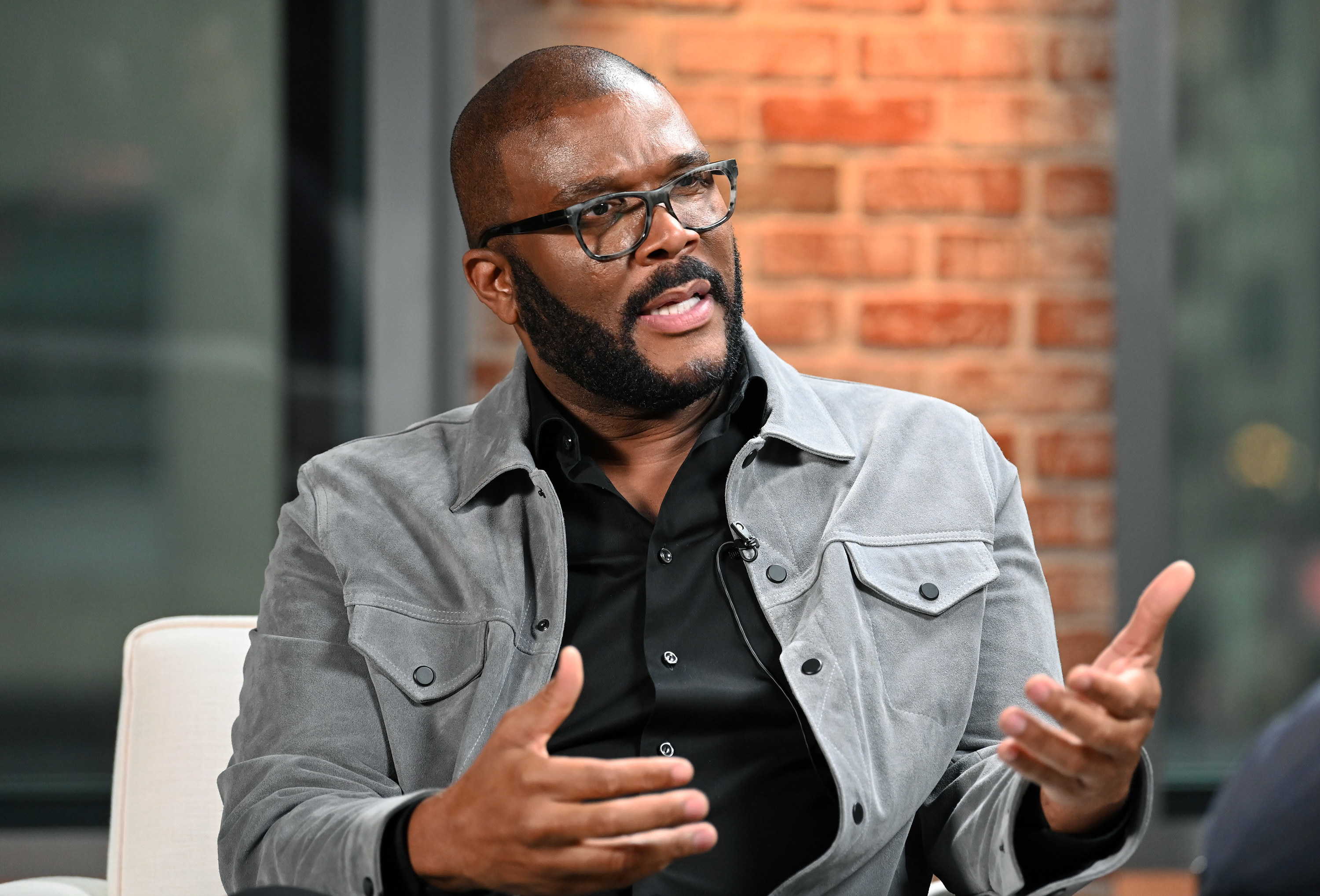 Actor/producer Tyler Perry speaks at the LinkedIn Studios in New York 