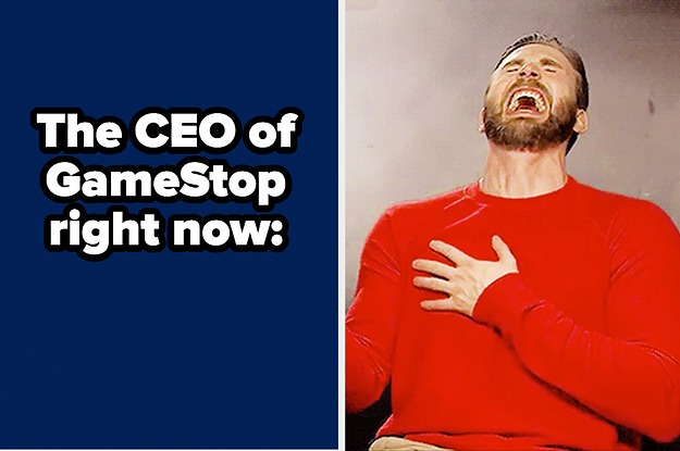 The CEO of GameStop right now: Laughing man