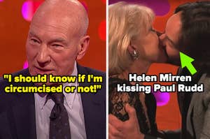 Patrick Stewart on "The Graham Norton Show" and Helen Mirren and Paul Rudd on "The Graham Norton Show"