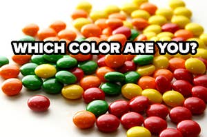 which color are you? label over skittles